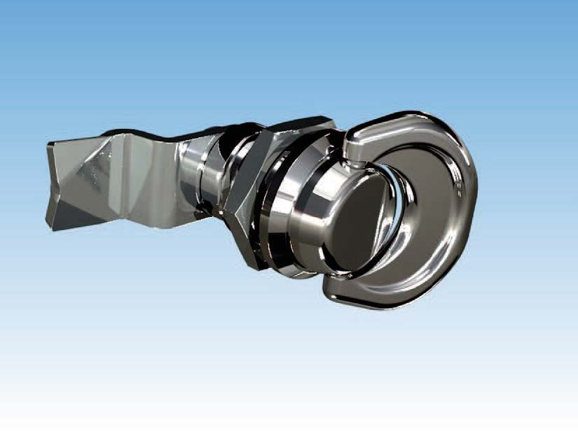 整套抗振紧凑型直角回转锁 - 带可折叠翼形旋钮 - 13,5 mm