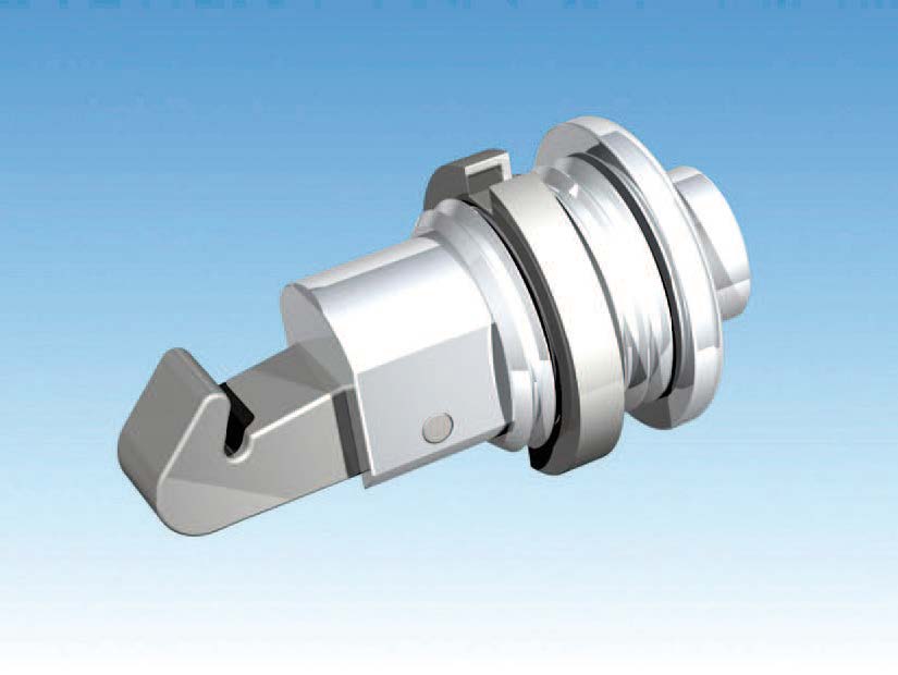 弹簧带动按钮式锁