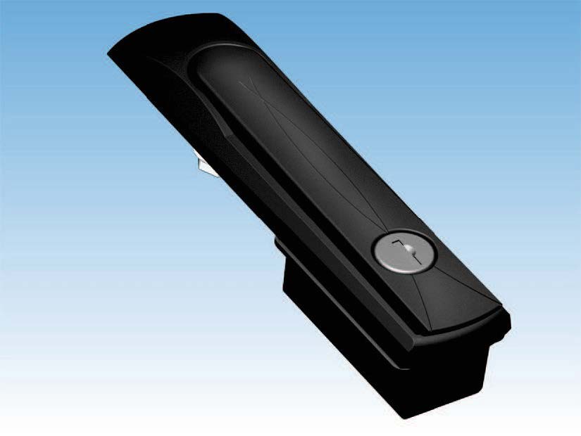   带圆柱形锁的紧凑型摇把锁